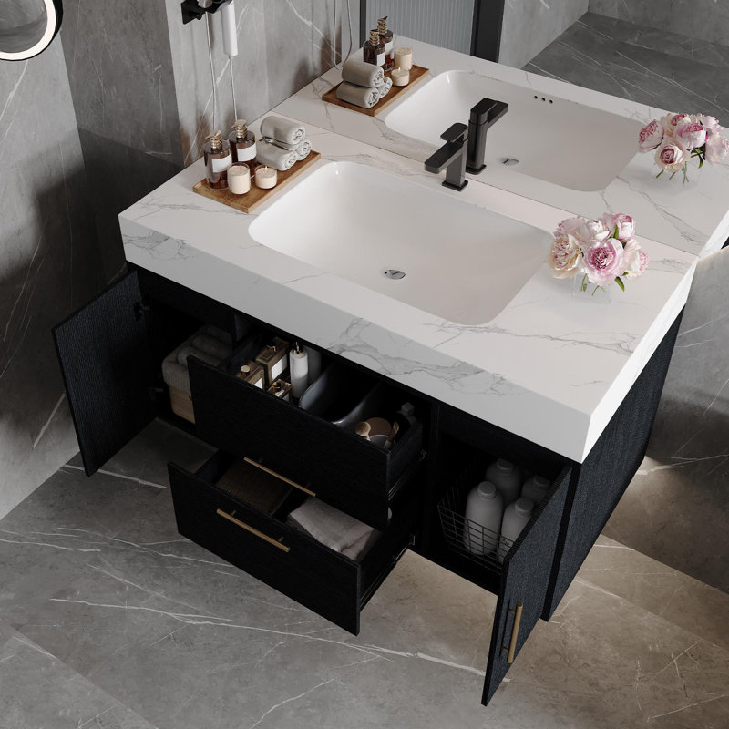 Ensemble de meuble-lavabo flottant