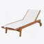 Chaise longue d'extérieur à structure en bois-392881078
