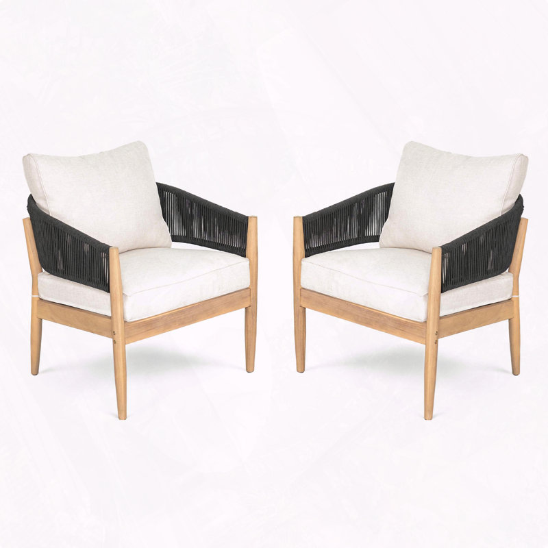 Coussin moelleux en bois d'acacia pour fauteuil club