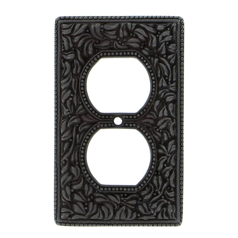 San Michele 1-Gang Duplex Outlet Wall Plate, Oil-Rubbed Bronze