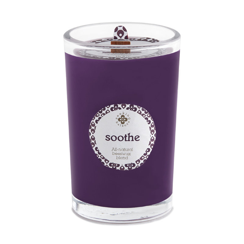 Bougie parfumée Soothe Bay Leaf & Birch, H 4 po x l 2,8 po x P 2,8 po