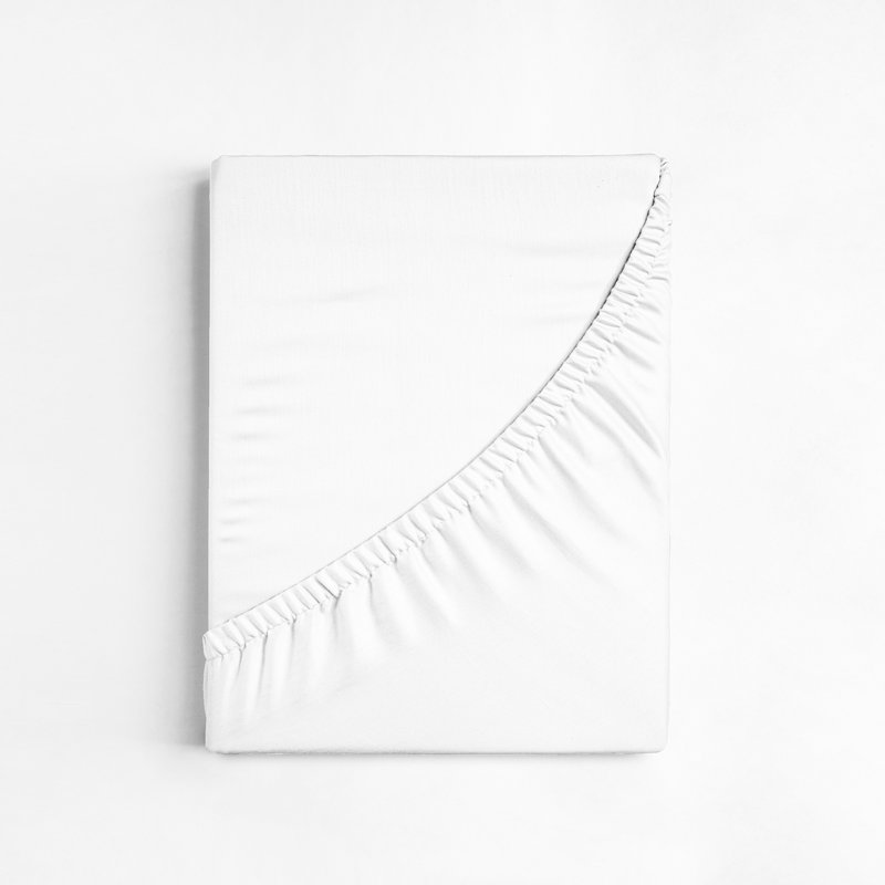 Efterpi Sateen Fitted Sheet, White, Single (3')