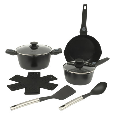 Oster SmartHandle Advance 13 Piece Nonstick Cookware Combo Set in Matte Black