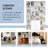 73.7" Bookshelves And Bookcases With Doors, Tall Farmhouse Bookshelves For Bedroom, Living Room, Home Office