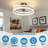 19.7 inch Low Profile White Dimmable LED Ceiling Fan Light with Remote Control for Dinning Room and Bedroom-1709896934