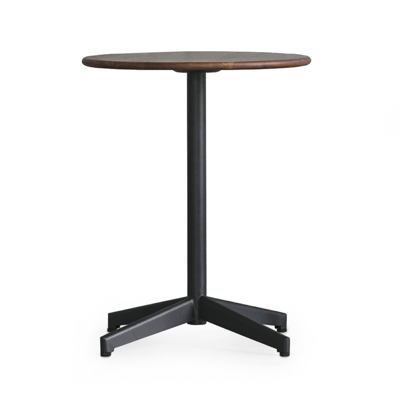 Nico Ash Round Solid Wood Top Metal Base Dining Table