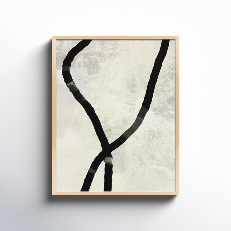 «Ropes Series I Black Rope 5» par Jacques Pilon - impression encadrée, Érable, H 20 po x l 16 po x P 1,25 po