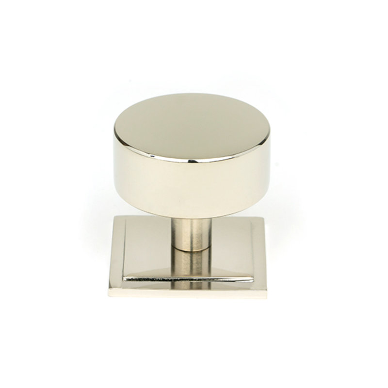 38mm Square Knob, Polished Nickel