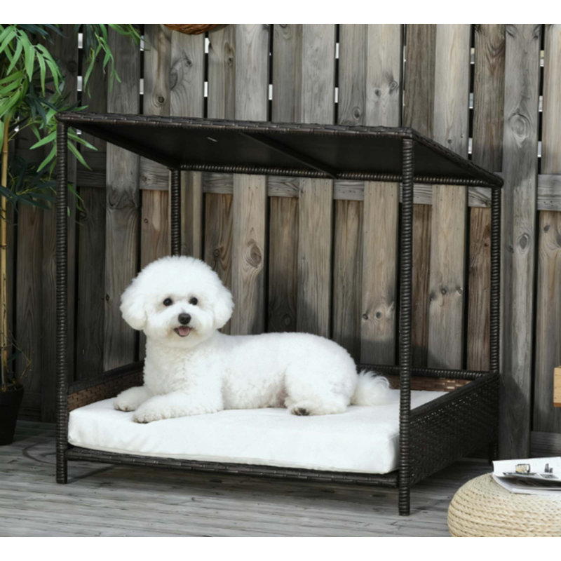 Dog House Raised Rattan Puppy Bed