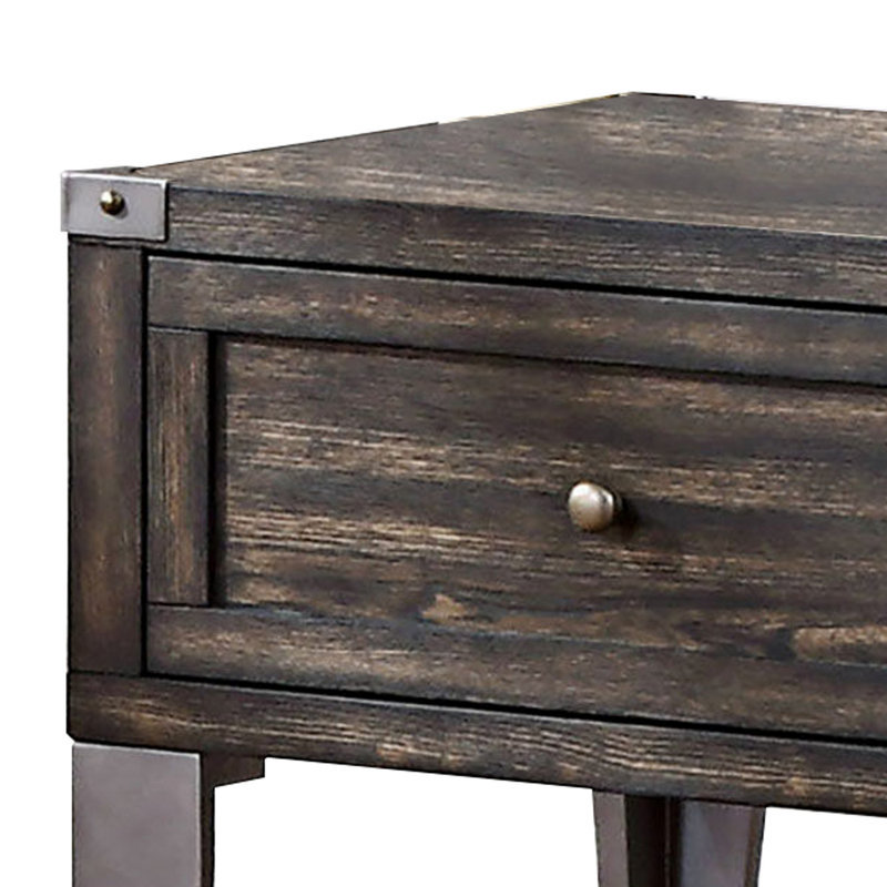 Catarina Solid Wood 1-Drawer End Table