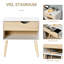 50cm W Bedside Table