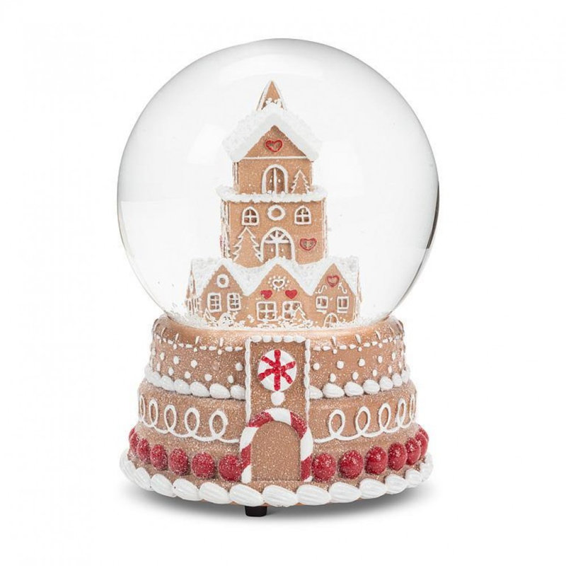 Medium Gingerbread House Snow Globe