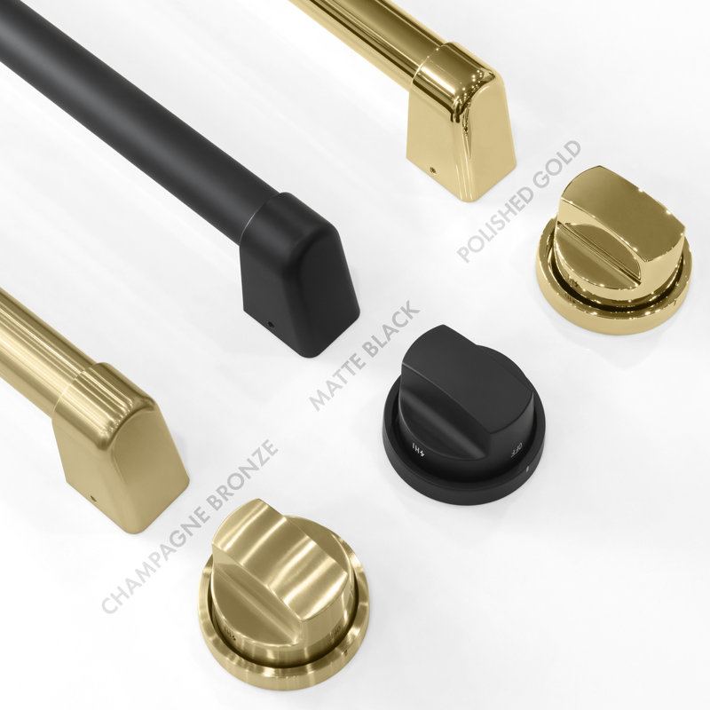 ZLINE Autograph 36 in. Paramount Induction Range with 5 Element Cooktop & Champagne Bronze Accents, Polished Gold