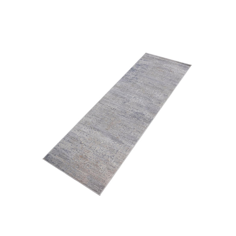 Tapis gris clair Charo Southwestern, Tapis de couloir 2 pi 7 po x 9 pi 10 po