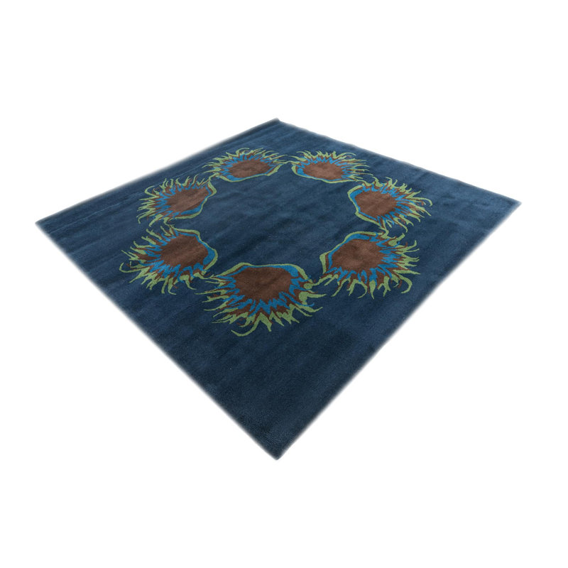 Tapis carré bleu marine Nuttall