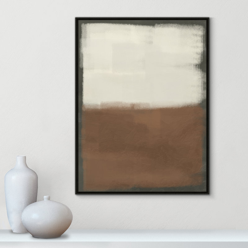 Coronado Alabaster Burst 2 - reproduction sur toile avec cadre flottant, H 41,5 po x l 31,5 po x P 2 po, Espresso
