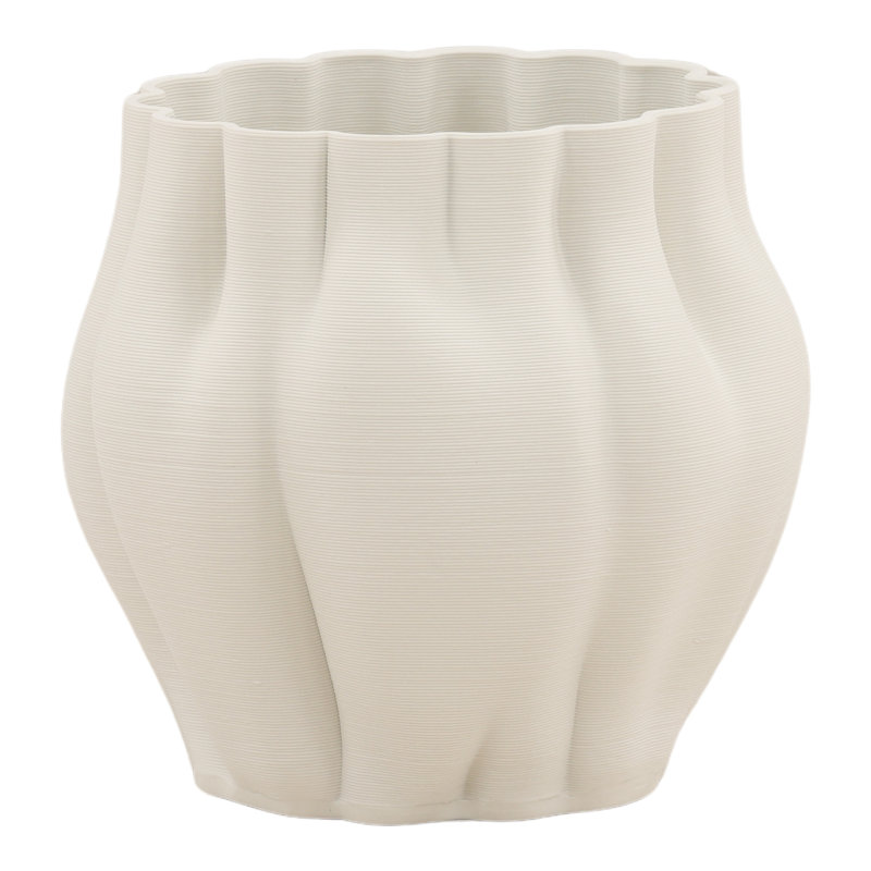 Kaori Vase Ivory, 9.45" H x 90.6" W x 9.06" D