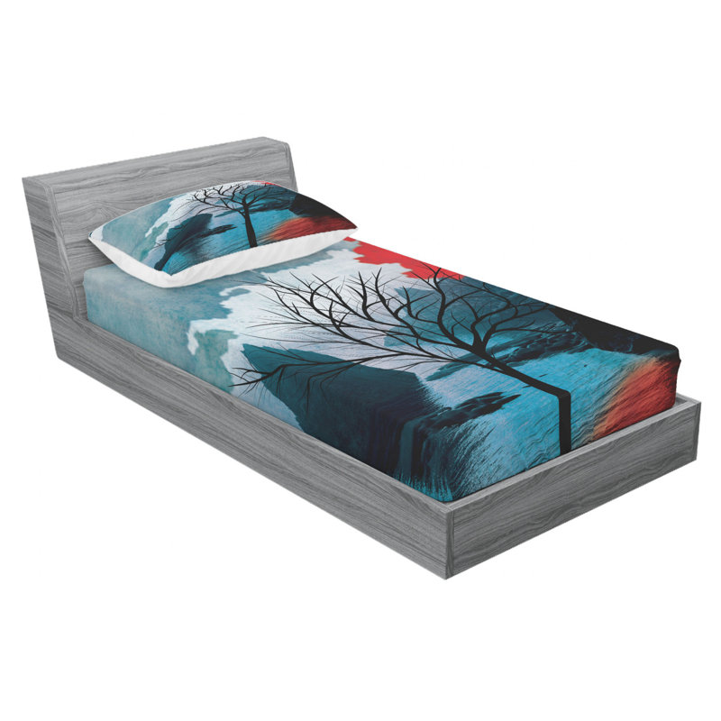 Microfiber Sheet Set, Twin Sheet Set with Fitted Sheet