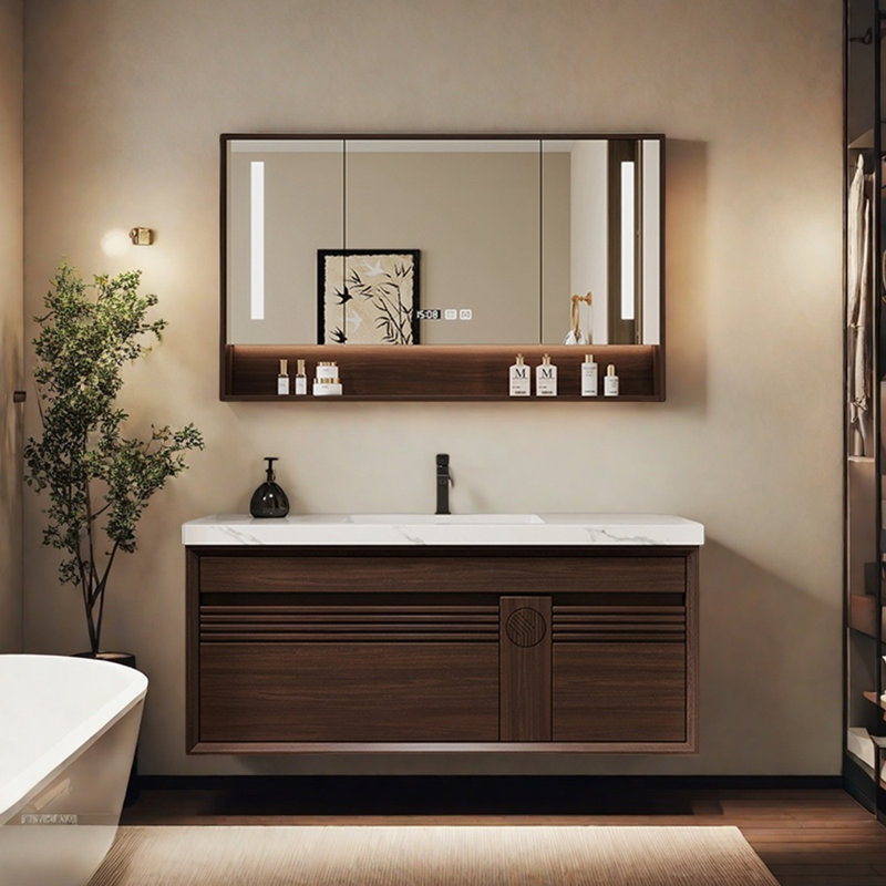 Retro and simple style bathroom cabinet