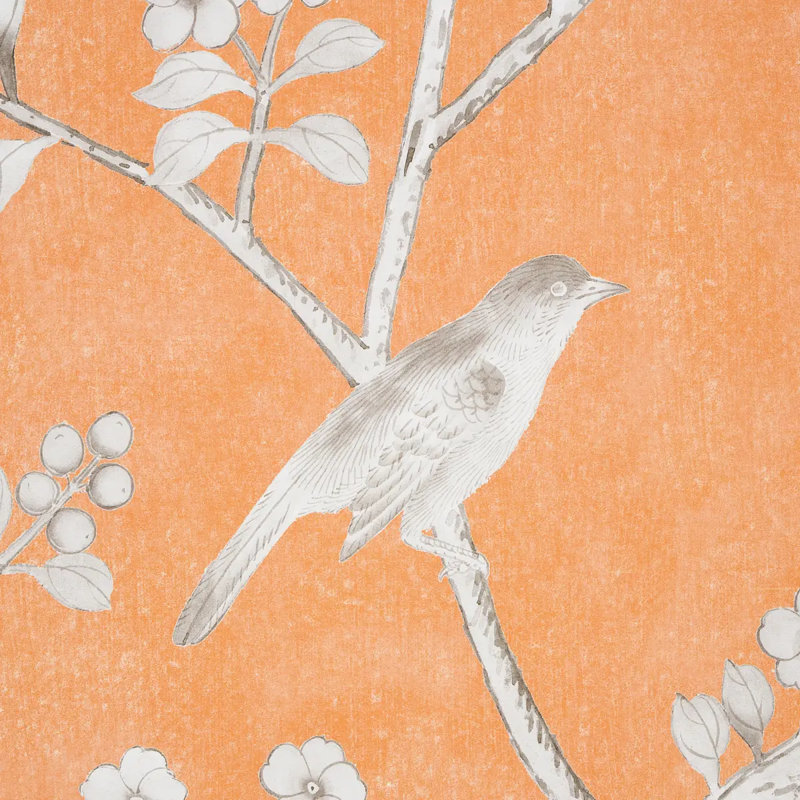 Schumacher x Mary McDonald Chinois Palais Panel, Tangerine