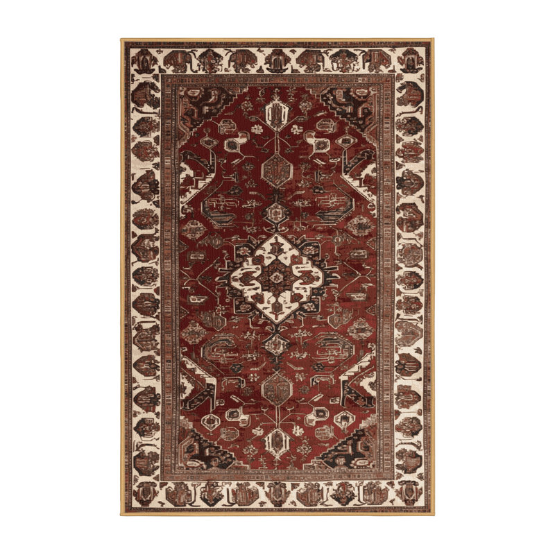 Tapis brun lavable à la machine, Rectangulaire 2 pi x 3 pi