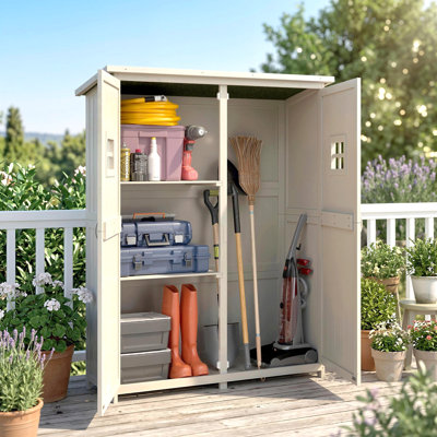 127.5L x 50W x 164H cm Wooden Tool Shed