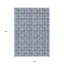 Tapis intérieur / extérieur géométrique lavable 9 pi x 12 pi bleu marine et ivoire