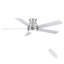 Ventilateur de plafond 52 po à profil bas en nickel brossé avec pales argentées