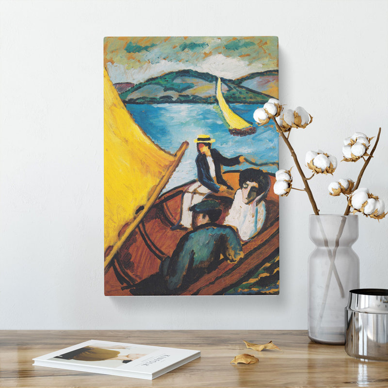 Sailing Boat On The Tegernsee by August Macke - Wrapped Canvas, 76cm H x 50cm W x 3cm D