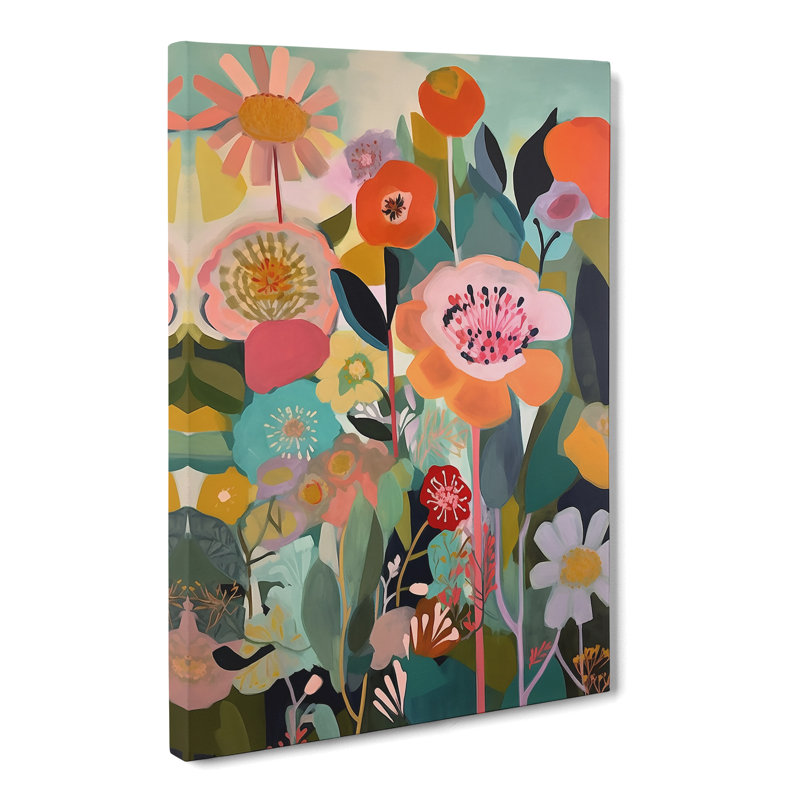 Southmead Flowers Retro Vol.5 - Wrapped Canvas, 50cm H x 35cm W x 3cm D
