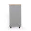 Chariot pour îlot de cuisine sur roulettes 31,5 po - Plateau en bois d'hévéa, 2 tiroirs + 3 tablettes + armoire (gris)-548461872
