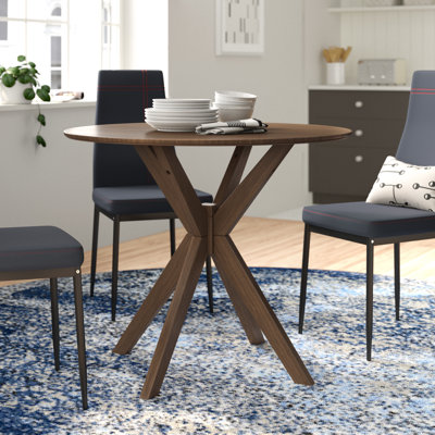 Harbaugh Modern Round Wood Dining Table 35