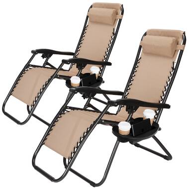 Mudssir Reclining Zero Gravity Chair with Cushion Arlmont & Co. Color: Black