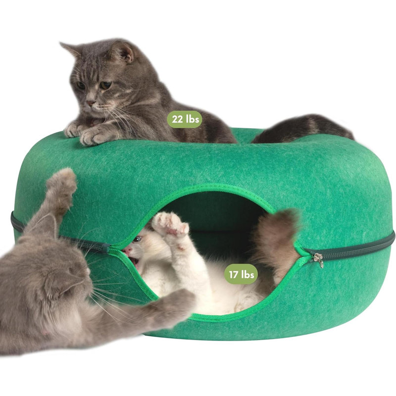 Lit pour chat Peekaboo, Grande taille: L 24 po x l 24 po, Vert
