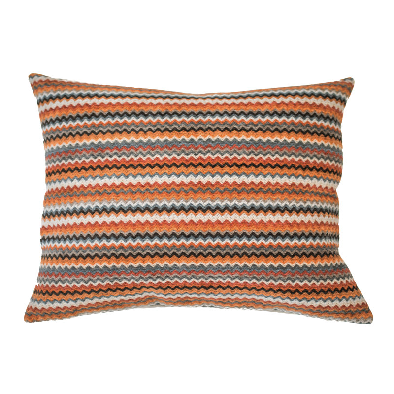 Housse de coussin rectangulaire et insert, H 15 po x l 20 po, Terre, Chevrons