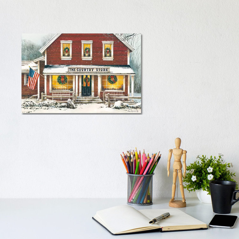 Country Christmas by John Rossini - Gallery-Wrapped Canvas Giclée on Canvas, Canvas, 20.32 cm H x 30.48 cm W