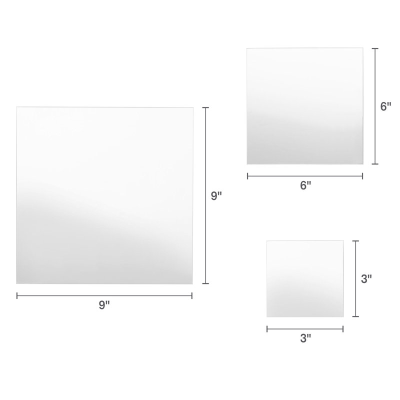 Modern Frameless Square Wall Mirror 7-Piece Set
