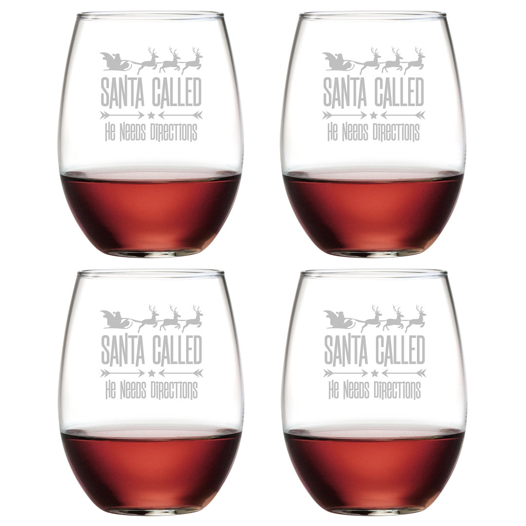 21oz. Wine Glass Set (Set of 4) The Holiday Aisle®