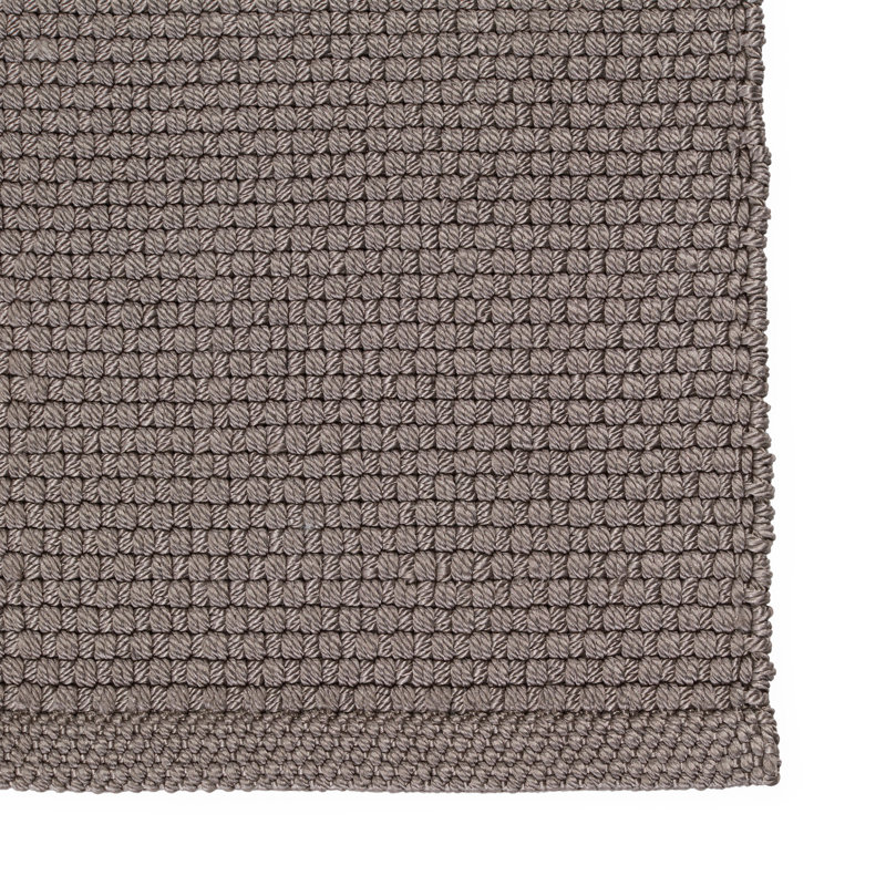 Tapis intérieur / extérieur gris tissé à la main Indira, Rectangle 2 pi x 3 pi