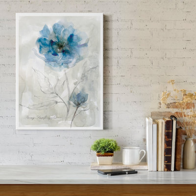 Pivoine bleue - reproduction d'art sur toile tendue