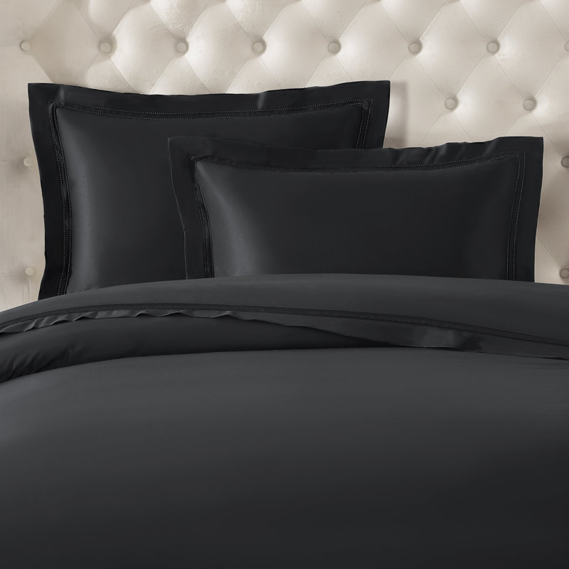 Yalda Duvet Cover Set, Black, Queen