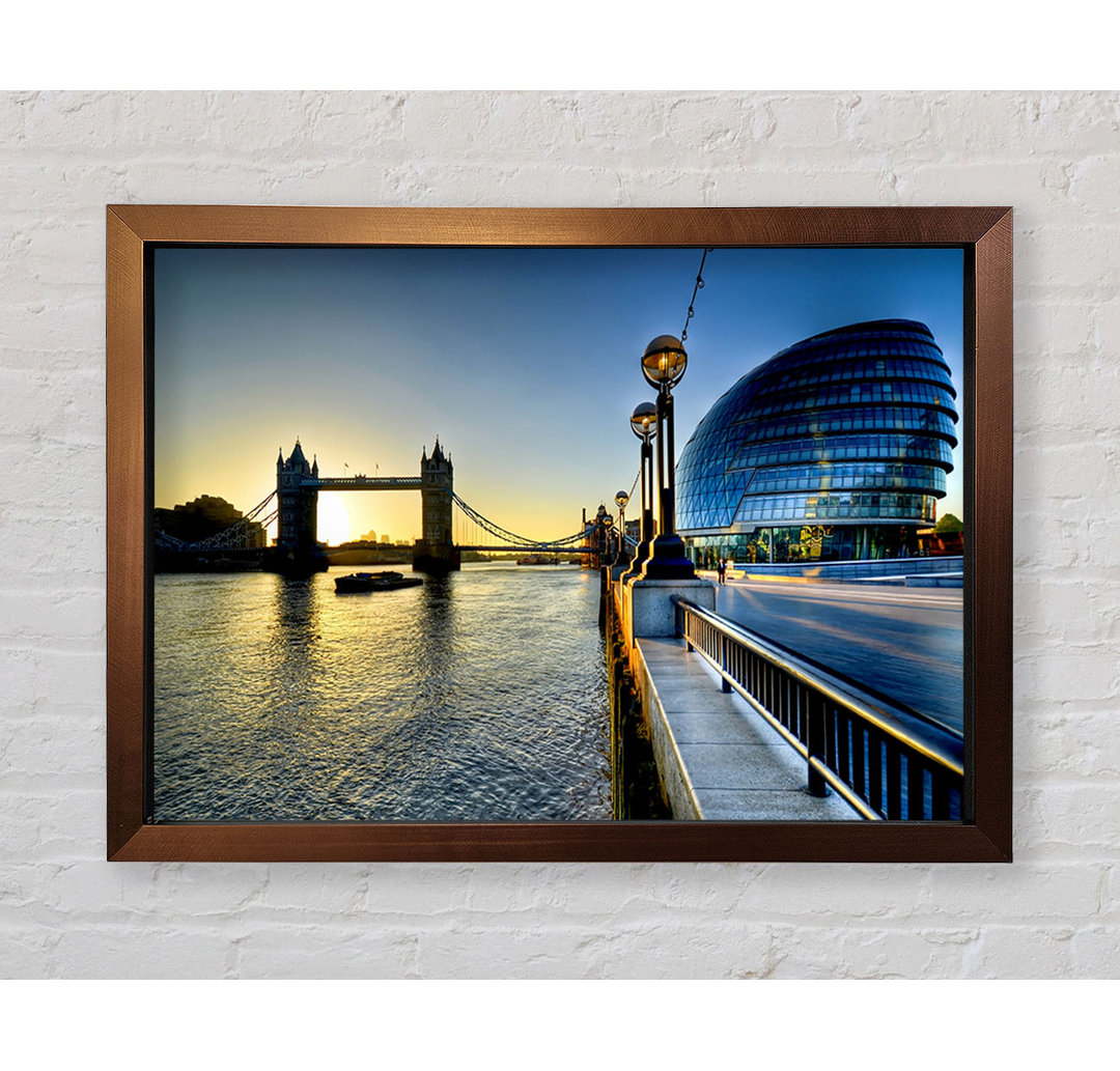 London Tower Bridge Sonnenuntergang Gerahmter Druck