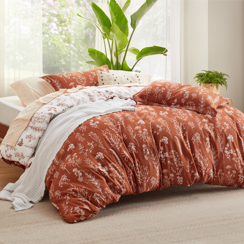 Bedsure Reversible Duvet Cover Set with Zipper Closure GentleSoft™️, King Duvet Cover + 2 King Pillowcases