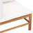  Outdoor Bench Cream Solid Teak Wood, 100% Polyester-1781952568