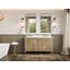 Teck d'Atlanta 60 po X P 22 po D Meuble-lavabo double en gris clair délavé avec quartz Cove Edge-110357593
