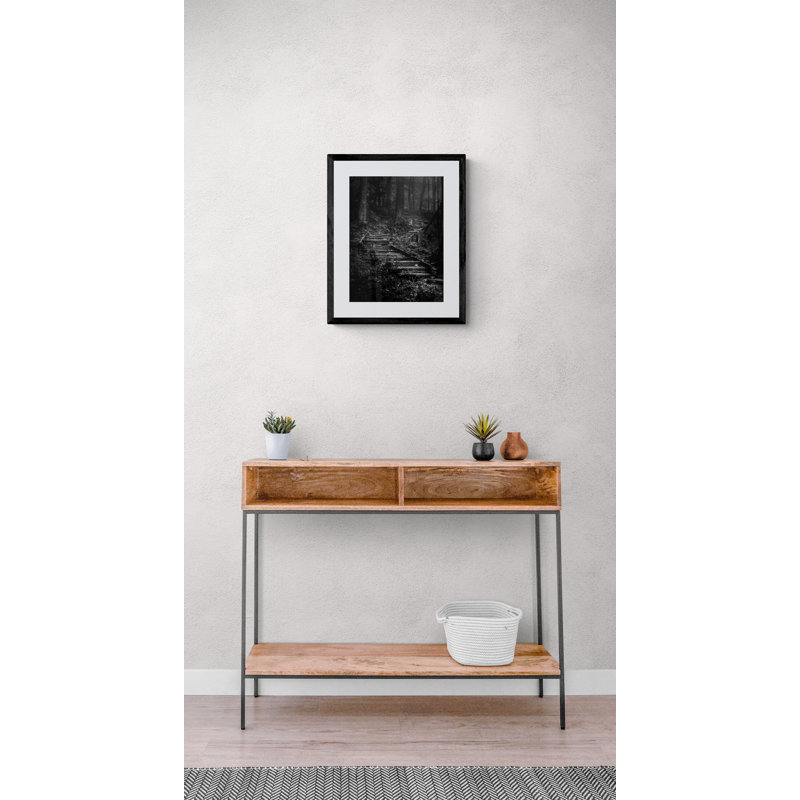 Forest Stairs Print, Black Framed Paper, 20" H x 16" W