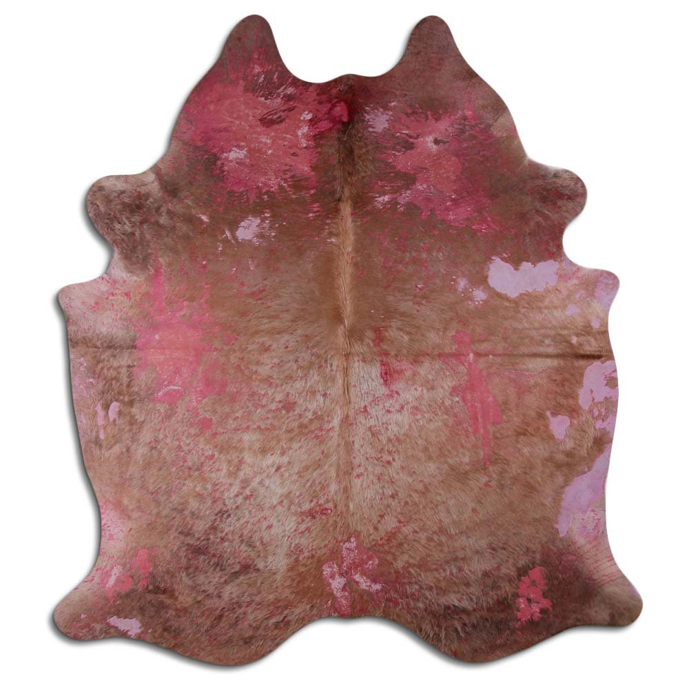 Foundry Select ACID WASHED HAIR ON Cowhide RUG DISTRESSED FUCHSIA 3 - 5 ...