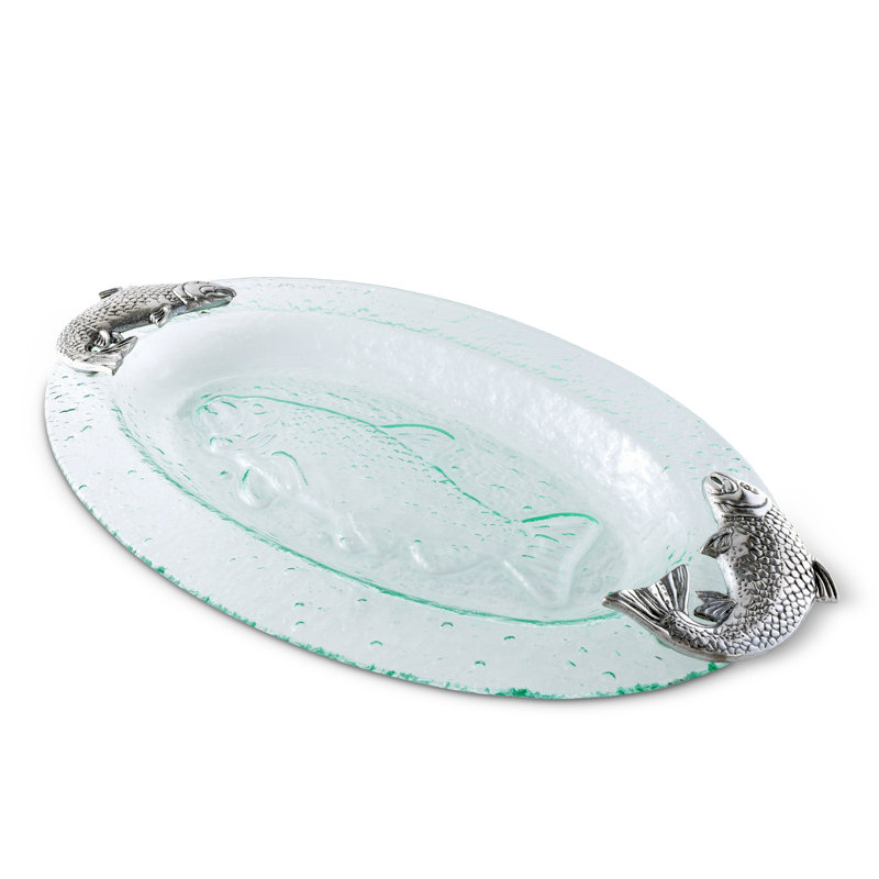 Plateau en verre saumon Coastal