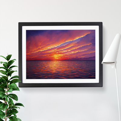 Admirable Sunset Seascape - Framed Print