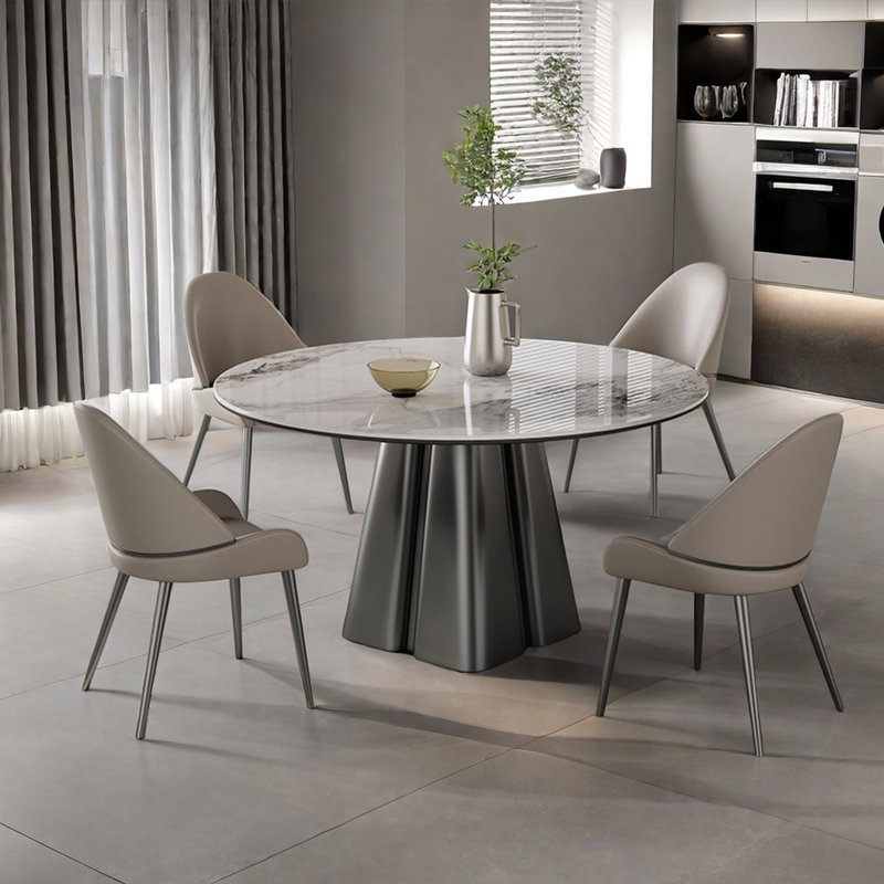 Ensemble de table de salle à manger italien de luxe, H 29,5 po x L 47,2 po x l 47,2 po